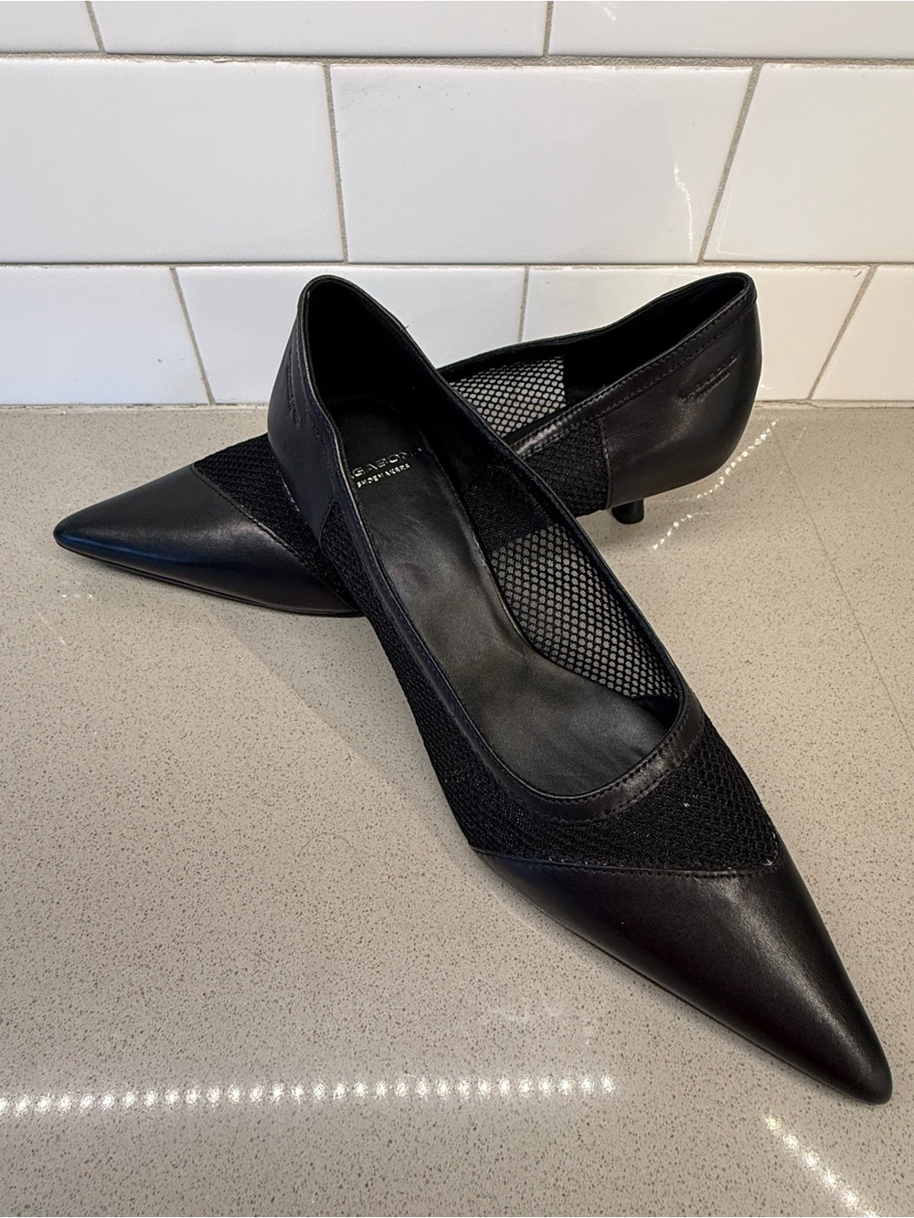 Never Worn! Vagabond Shoemakers Lykke Leather Mesh Kitten Heel Pumps
